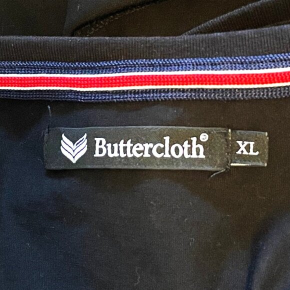 NWOT Men's Size XL Buttercloth® Solid Black Short Sleeve V-Neck T-Shirt - Picture 5 of 8